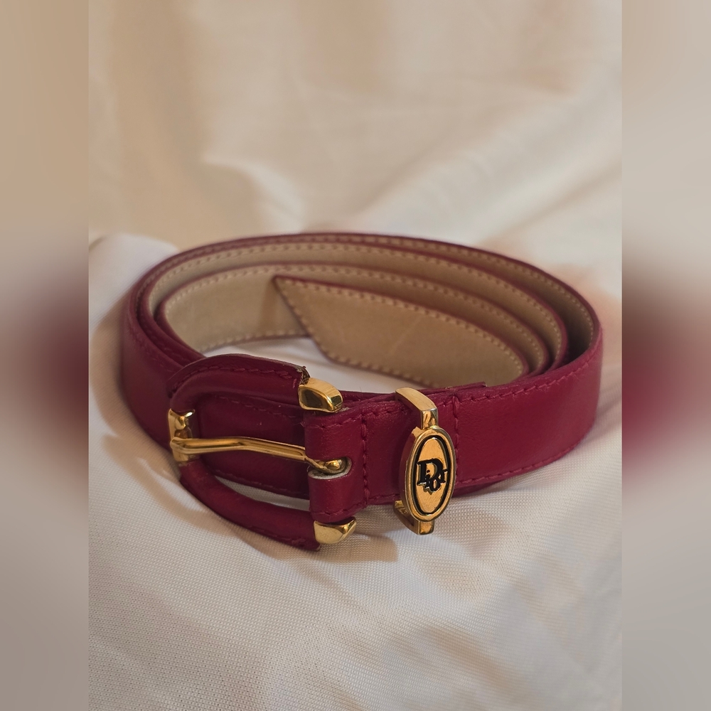 (SOLD) Christian Dior Leather Belt size L